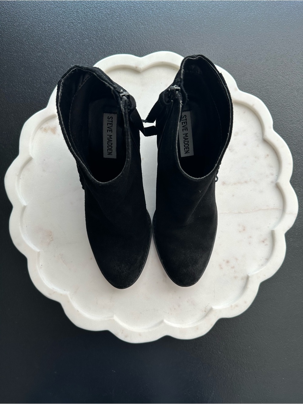 Women’s Steve Madden Black Suede Ankle Booties Size 7